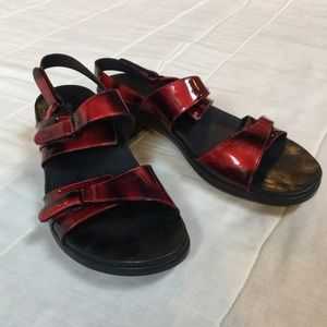 Red sandals